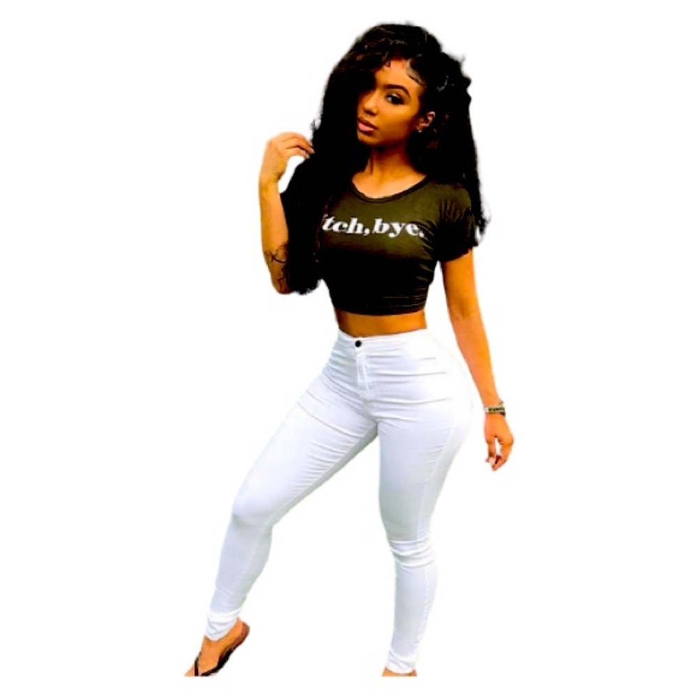Fashion Nova High Waisted White Pants
